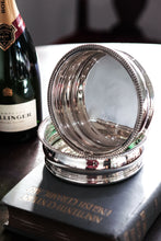 Load image into Gallery viewer, Antique Georgian Regency Solid Silver Coasters with Silver Base - William Eaton 1815
