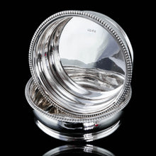 Load image into Gallery viewer, Antique Georgian Regency Solid Silver Coasters with Silver Base - William Eaton 1815
