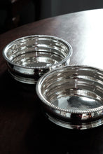 Load image into Gallery viewer, Antique Georgian Regency Solid Silver Coasters with Silver Base - William Eaton 1815
