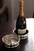 Load image into Gallery viewer, Antique Georgian Regency Solid Silver Coasters with Silver Base - William Eaton 1815
