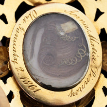 Load image into Gallery viewer, Antique Victorian Cherub Cameo Brooch 18K Gold Ornate Frame - c.1860
