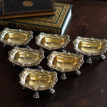 Load image into Gallery viewer, Magnificent Antique Georgian Solid Silver Salt Cellars Set of 6 Regency Design - Younge S &amp; C &amp; Co 1814/16
