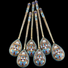 Load image into Gallery viewer, Antique Russian Silver Niello Large Spoon - Moscow c.1848
