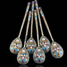 Load image into Gallery viewer, Antique Russian Silver Niello Large Spoon - Moscow c.1848
