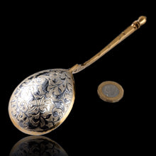 Load image into Gallery viewer, Antique Russian Silver Niello Large Spoon - Moscow c.1848

