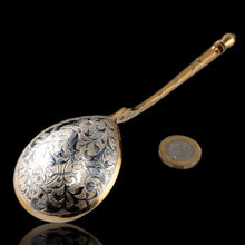 Load image into Gallery viewer, Antique Russian Silver Niello Large Spoon - Moscow c.1848
