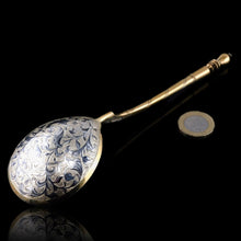 Load image into Gallery viewer, Antique Russian Silver Niello Large Spoon - Moscow c.1848
