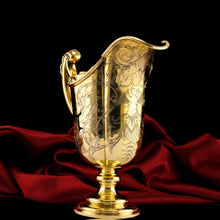Load image into Gallery viewer, Magnificent Antique Victorian Solid Silver Gilt Ewer/Pitcher with Figural Engravings - Robert Garrard 1841
