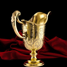 Load image into Gallery viewer, Magnificent Antique Victorian Solid Silver Gilt Ewer/Pitcher with Figural Engravings - Robert Garrard 1841
