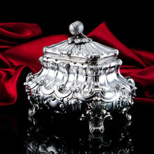 Load image into Gallery viewer, A Magnificent Antique Solid Silver Tea Caddy/Sugar Box Large &amp; Heavy - 19th c.
