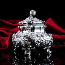 Load image into Gallery viewer, A Magnificent Antique Solid Silver Tea Caddy/Sugar Box Large &amp; Heavy - 19th c.
