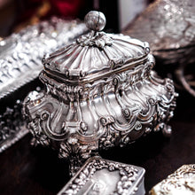 Load image into Gallery viewer, A Magnificent Antique Solid Silver Tea Caddy/Sugar Box Large &amp; Heavy - 19th c.
