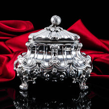 Load image into Gallery viewer, A Magnificent Antique Solid Silver Tea Caddy/Sugar Box Large &amp; Heavy - 19th c.
