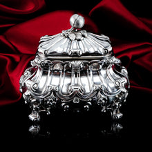 Load image into Gallery viewer, A Magnificent Antique Solid Silver Tea Caddy/Sugar Box Large &amp; Heavy - 19th c.
