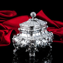 Load image into Gallery viewer, A Magnificent Antique Solid Silver Tea Caddy/Sugar Box Large &amp; Heavy - 19th c.
