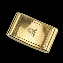 Load image into Gallery viewer, Antique Georgian Solid Silver Gilt Snuff Box Curved &amp; Crested Design - William Simpson 1810
