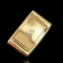Load image into Gallery viewer, Antique Georgian Solid Silver Gilt Snuff Box Curved &amp; Crested Design - William Simpson 1810
