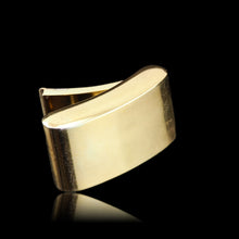 Load image into Gallery viewer, Antique Georgian Solid Silver Gilt Snuff Box Curved &amp; Crested Design - William Simpson 1810
