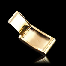 Load image into Gallery viewer, Antique Georgian Solid Silver Gilt Snuff Box Curved &amp; Crested Design - William Simpson 1810
