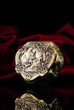 Load image into Gallery viewer, Antique Solid Silver Gilt Table Snuff Box, Rococo Motif and Meleager Boar Head Scene - 18th c.
