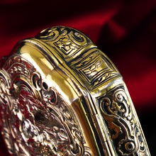 Load image into Gallery viewer, Antique Solid Silver Gilt Table Snuff Box, Rococo Motif and Meleager Boar Head Scene - 18th c.
