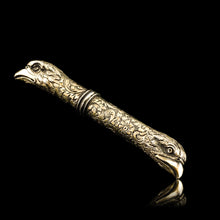 Load image into Gallery viewer, Antique Solid Silver Gilt Eagle&#39;s Head Etui Needle Case - 19th c.
