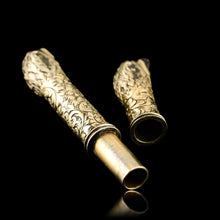 Load image into Gallery viewer, Antique Solid Silver Gilt Eagle&#39;s Head Etui Needle Case - 19th c.
