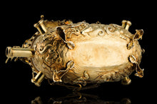 Load image into Gallery viewer, Antique Solid Silver Gilt Nef Ship Centrepiece with Mythological Figures &amp; English Royal Coat of Arms - c.1890
