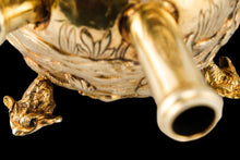 Load image into Gallery viewer, Antique Solid Silver Gilt Nef Ship Centrepiece with Mythological Figures &amp; English Royal Coat of Arms - c.1890
