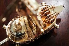 Load image into Gallery viewer, Antique Solid Silver Gilt Nef Ship Centrepiece with Mythological Figures &amp; English Royal Coat of Arms - c.1890
