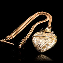 Load image into Gallery viewer, Antique Solid Silver Gilt Heart Shaped Box/Vinaigrette- 18th Century
