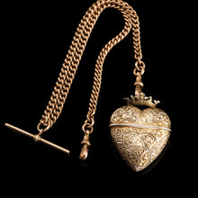 Load image into Gallery viewer, Antique Solid Silver Gilt Heart Shaped Box/Vinaigrette- 18th Century
