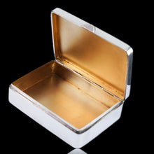 Load image into Gallery viewer, Antique Large Solid Silver Enamel Box Guilloche and Rose Design - Steinhart &amp; Co 1904
