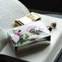 Load image into Gallery viewer, Antique Large Solid Silver Enamel Box Guilloche and Rose Design - Steinhart &amp; Co 1904
