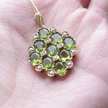 Load image into Gallery viewer, Antique Style Peridot &amp; Pearl Pendant Necklace 9K Gold
