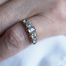 Load image into Gallery viewer, Antique Victorian Diamond 5 Stone Ring 18K Gold c.1890
