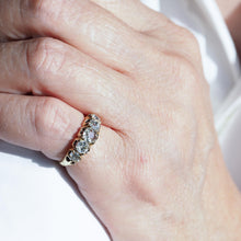 Load image into Gallery viewer, Antique Victorian Diamond 5 Stone Ring 18K Gold c.1890
