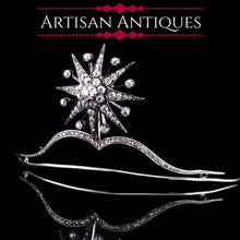 Load image into Gallery viewer, Spectacular Antique Victorian Diamond Tiara with Diamond Star - c.1890
