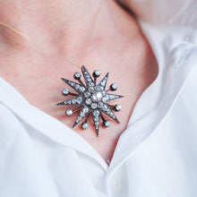 Load image into Gallery viewer, Spectacular Antique Victorian Diamond Tiara with Diamond Star - c.1890
