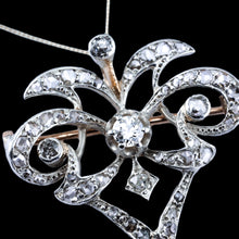 Load image into Gallery viewer, Antique Victorian Diamond Pearl Necklace Lavalier Pendant/Brooch - c.1900
