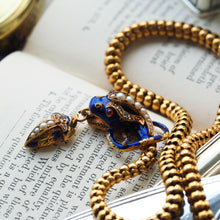 Load image into Gallery viewer, Antique Victorian Snake Serpent Necklace 18K Gold, Diamond &amp; Enamel c.1860
