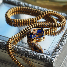 Load image into Gallery viewer, Antique Victorian Snake Serpent Necklace 18K Gold, Diamond &amp; Enamel c.1860
