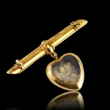 Load image into Gallery viewer, Antique Victorian &#39;Puffy&#39; Heart Brooch 18K Gold with Wonderful Engravings c.1890
