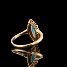 Load image into Gallery viewer, Antique Victorian Opal Ring Marquise Cluster Pearls 18K Gold - c.1895
