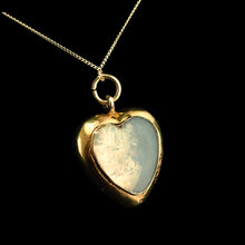 Load image into Gallery viewer, Antique Victorian 18K Gold Puffy Heart Necklace Pendant Locket - c.1890
