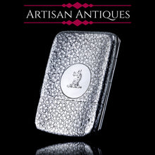 Load image into Gallery viewer, Antique Victorian Solid Silver Cigarette Case with Unusual Opening Mechanism - Birmingham 1886
