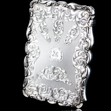 Load image into Gallery viewer, Antique Victorian Solid Silver Card Case Exquisite Engravings - 1844
