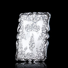 Load image into Gallery viewer, Antique Victorian Solid Silver Card Case Exquisite Engravings - 1844
