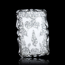 Load image into Gallery viewer, Antique Victorian Solid Silver Card Case Exquisite Engravings - 1844
