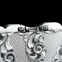 Load image into Gallery viewer, Antique Victorian Solid Silver Card Case Exquisite Engravings - 1844
